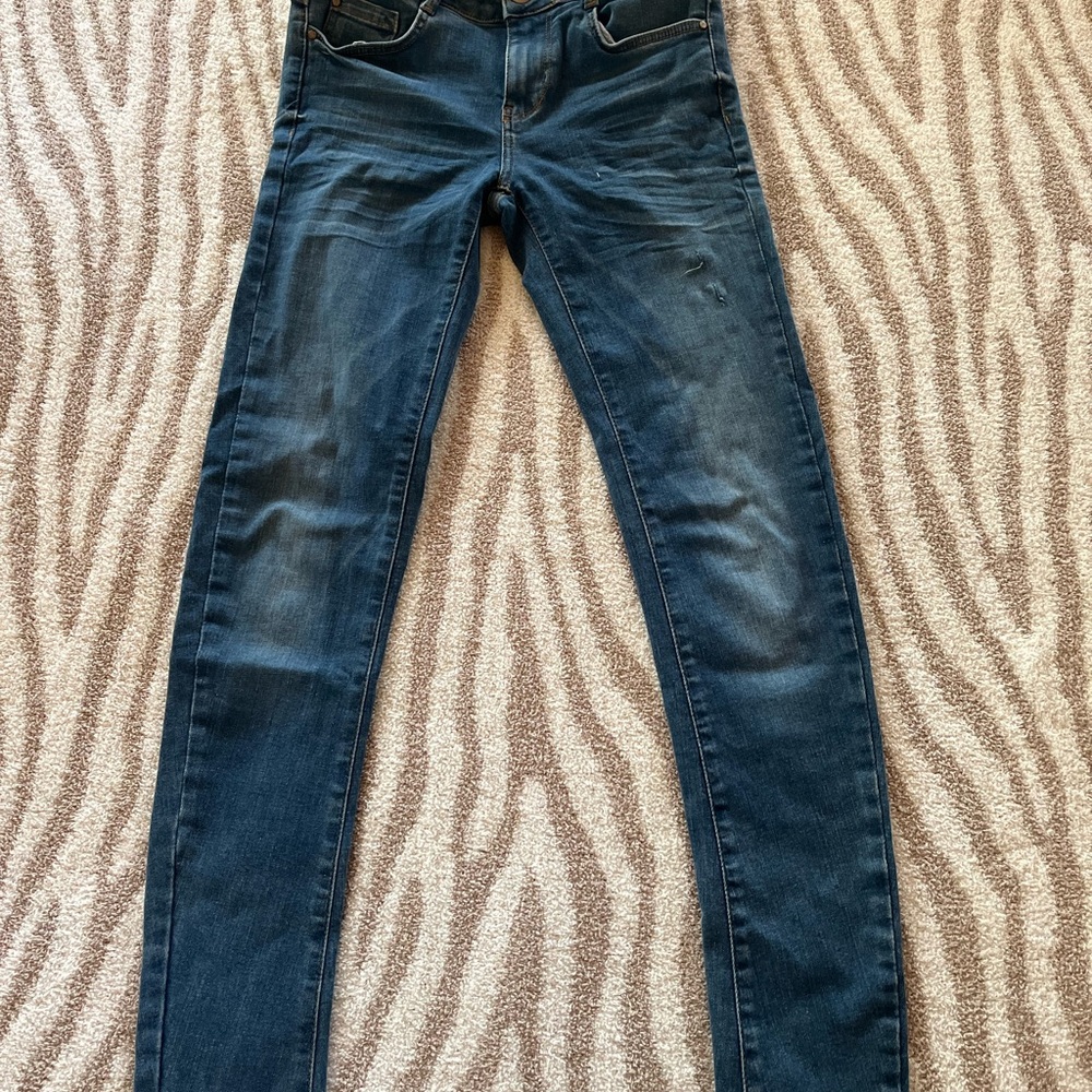 Zara Women's Skinny Jeans - Dark Blue